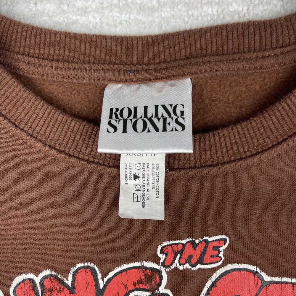 Rolling Stones Crewneck Sweatshirt Men XXS Brown Voodoo Lounge 1994 Sweater - Picture 9 of 16